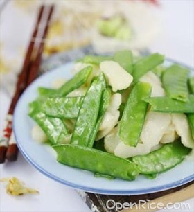 荸荠炒荷兰豆