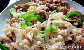金针菇炒肉丝