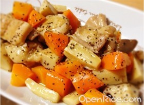 鸡肉杏鲍菇盐煮 