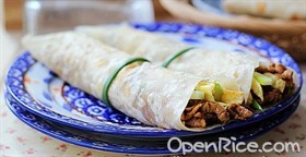 肉丝卷饼