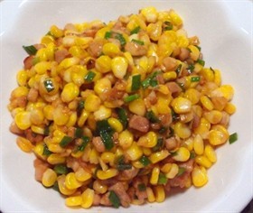 玉米炒肉粒