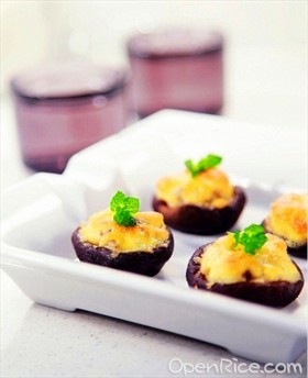肉末乳酪焗香菇 