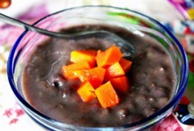 椰香木瓜红豆沙冰