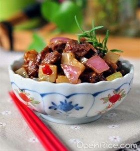 榨菜牛肉丁