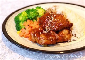 照烧鸡扒饭 