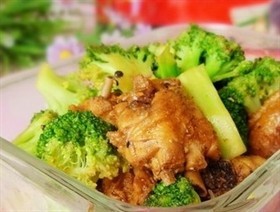 黑椒西兰花真露翅